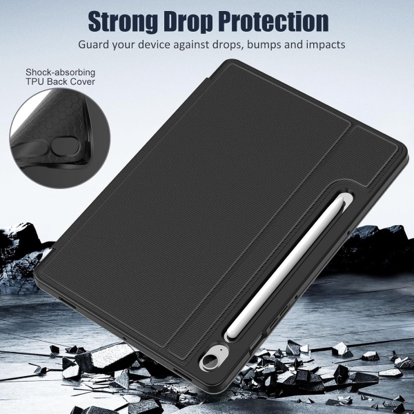 MoKo Samsung Galaxy Tab S10 FE Standl Klf -Denim Black 