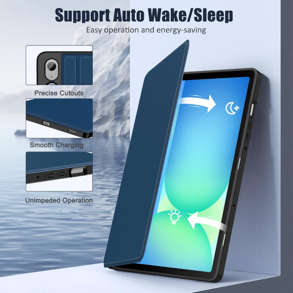 MoKo Samsung Galaxy Tab S10 FE Standl Klf -Navy Blue