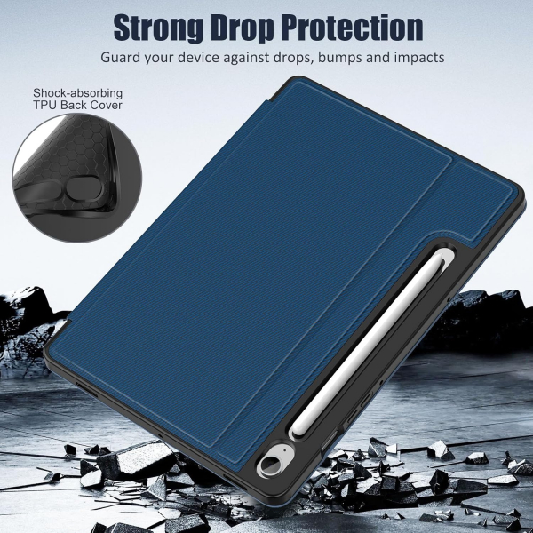 MoKo Samsung Galaxy Tab S10 FE Standl Klf -Navy Blue
