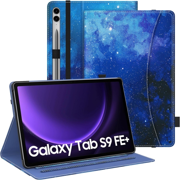 MoKo Samsung Galaxy Tab S9 FE Plus Standl Klf-Blue Starry Sky
