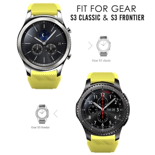 MoKo Samsung Gear S3 Soft Silikon Kay-Yellow