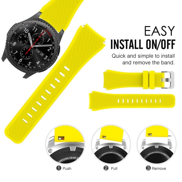 MoKo Samsung Gear S3 Soft Silikon Kay-Yellow