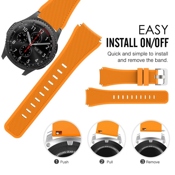 MoKo Samsung Gear S3 Soft Silikon Kay-Orange