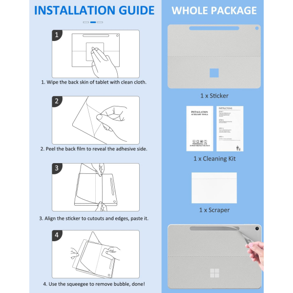 MoKo Surface Pro Arka Koruma Kaplamas� (12 �n�)-Platinum