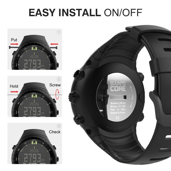 MoKo Suunto Core Yumuak Silikon Kay-Black