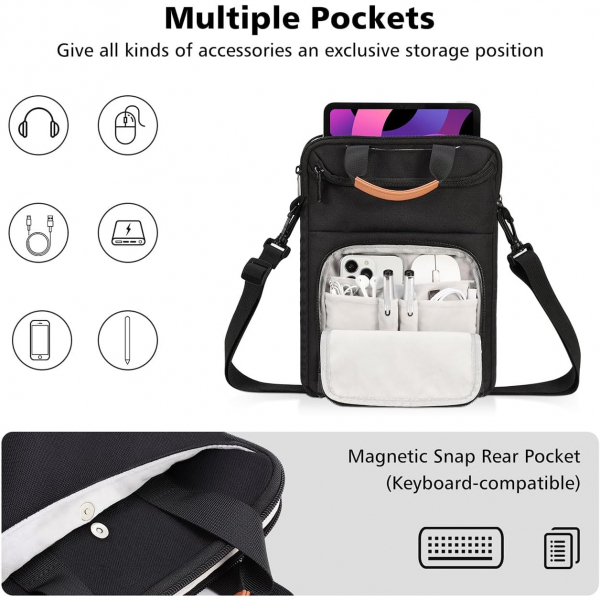 MoKo Tablet Omuz antas (9-11 in)-Black