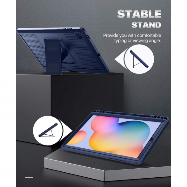 MoKo Tam Korumal Galaxy Tab S6 Lite Klf (10.4 in)-Dark Blue