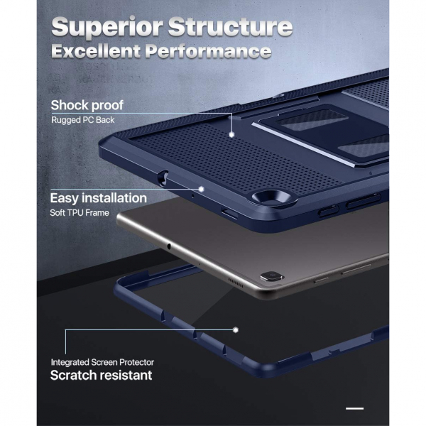 MoKo Tam Korumal Galaxy Tab S6 Lite Klf (10.4 in)-Dark Blue