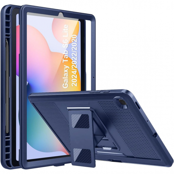 MoKo Tam Korumal Galaxy Tab S6 Lite Klf (10.4 in)-Dark Blue