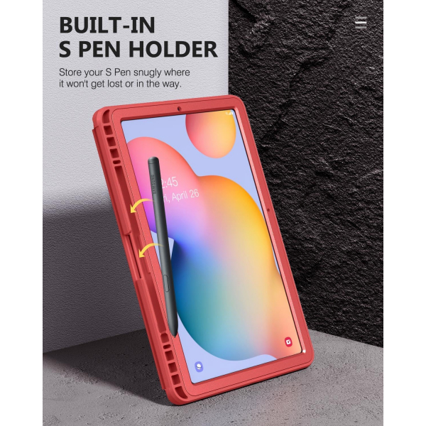 MoKo Rugged Galaxy Tab S6 Lite Klf (10.4 in)-Red