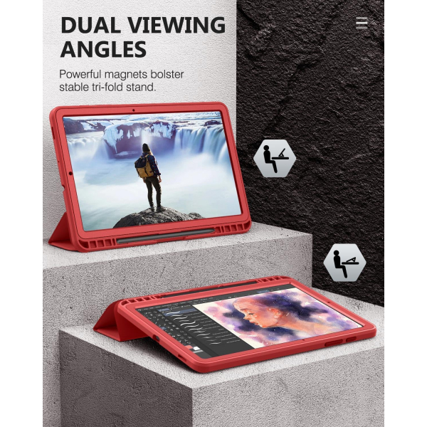 MoKo Rugged Galaxy Tab S6 Lite Klf (10.4 in)-Red
