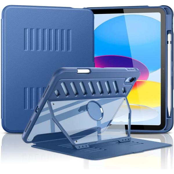 MoKo Apple iPad A16 Rugged Klf (11 in)-Navy Blue