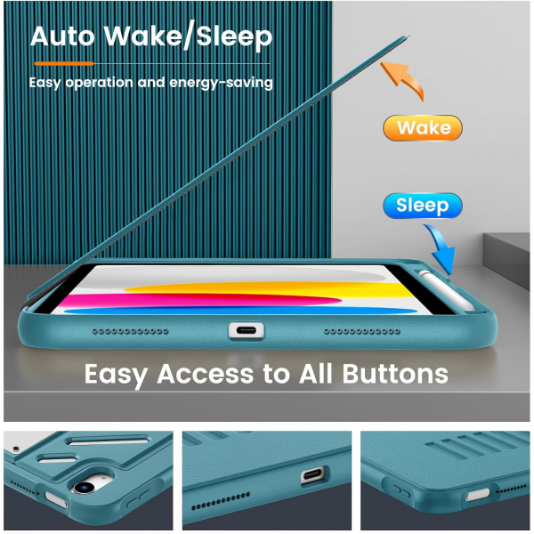 MoKo Apple iPad A16 Rugged Klf (11 in)-Cyan
