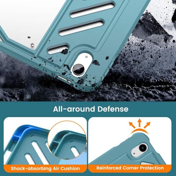MoKo Apple iPad A16 Rugged Klf (11 in)-Cyan