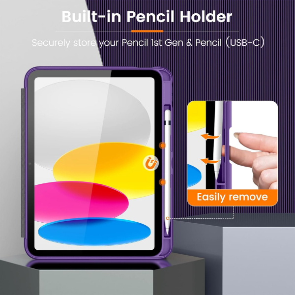 MoKo Apple iPad A16 Rugged Klf (11 in)-Purple Violet 