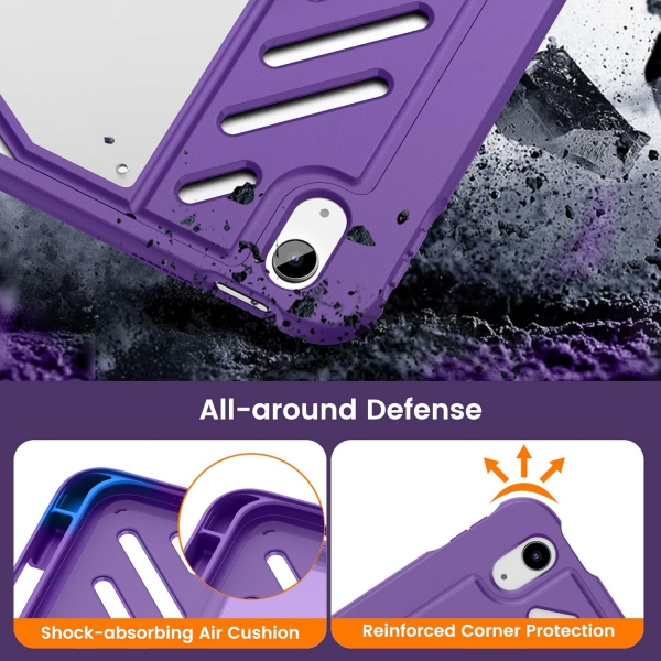 MoKo Apple iPad A16 Rugged Klf (11 in)-Purple Violet 