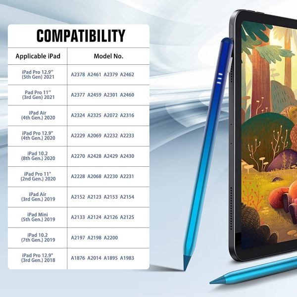 MoKo iPad in Stylus Kalem-Blue