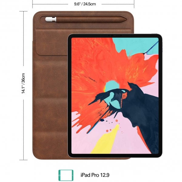 MoKo iPad Pro Tablet Klf (12.9 in)-Brown