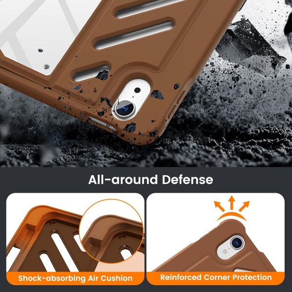 MoKo iPad Air M2 Rugged Klf (11 in)-Brown