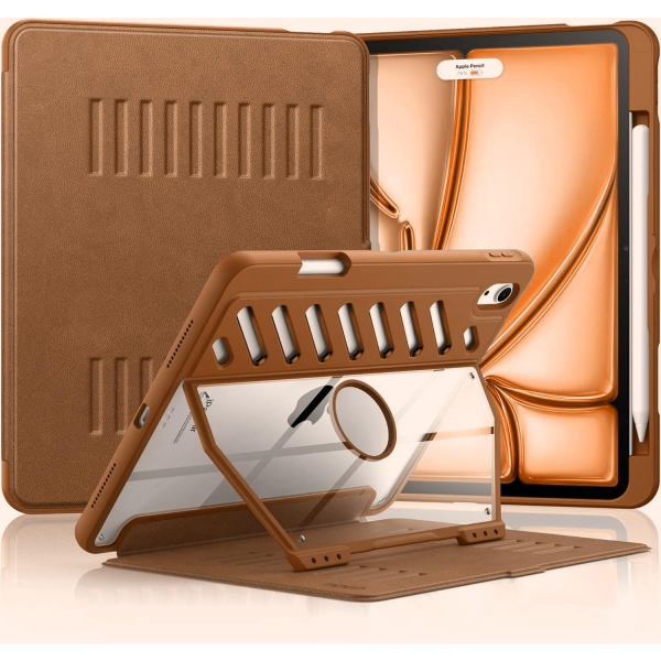 MoKo iPad Air M2 Rugged Klf (11 in)-Brown