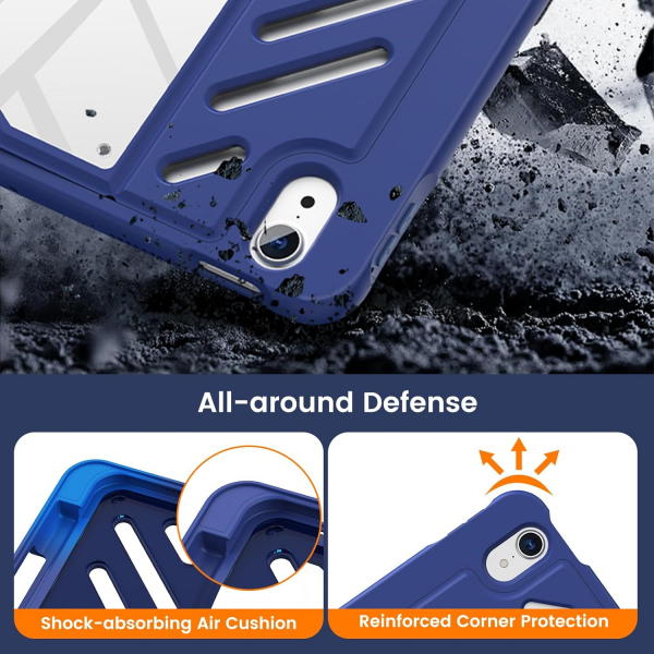 MoKo iPad Air M2 Rugged Klf (11 in)-Navy Blue