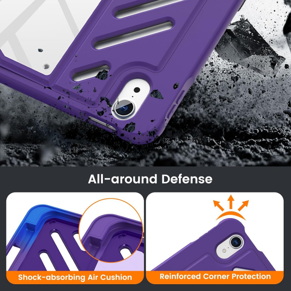 MoKo iPad Air M2 Rugged Klf (11 in)-Purple Violet 