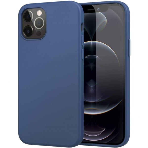 MoKo iPhone 12 Silikon Klf-Navy Blue
