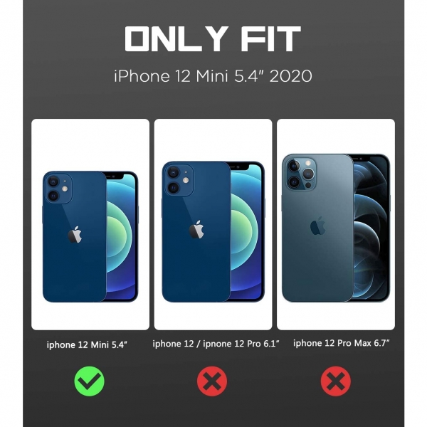 MoKo iPhone 12 Mini effaf Klf-Crystal Clear/Indigo