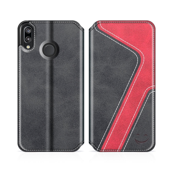 Mobesv Smiley Huawei P20 Lite Czdan Klf-Black Red