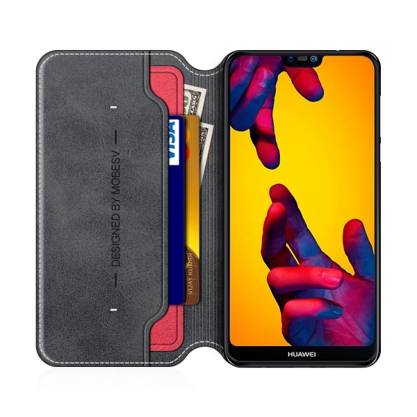 Mobesv Smiley Huawei P20 Lite Czdan Klf-Black Red