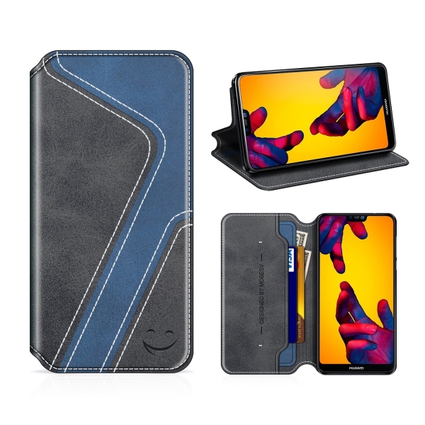 Mobesv Smiley Huawei P20 Lite Czdan Klf-Black Dark Blue