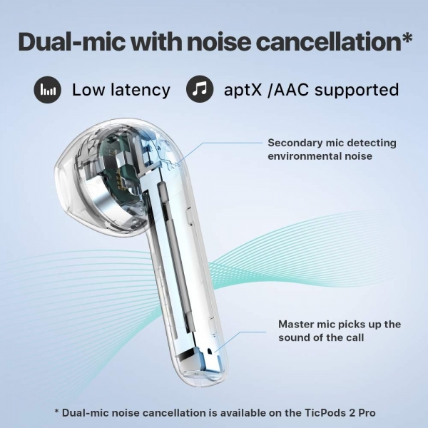 Mobvoi TicPods 2 Pro Kablosuz Bluetooth Kulak i Kulaklk-Ice