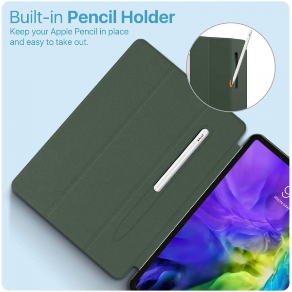 Moko iPad Pro Kalem Blmeli Klf (11 in)(2.Nesil)-Green