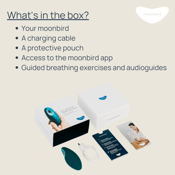 Moonbird Akll Solunum ve Meditasyon Cihaz-Blue Green