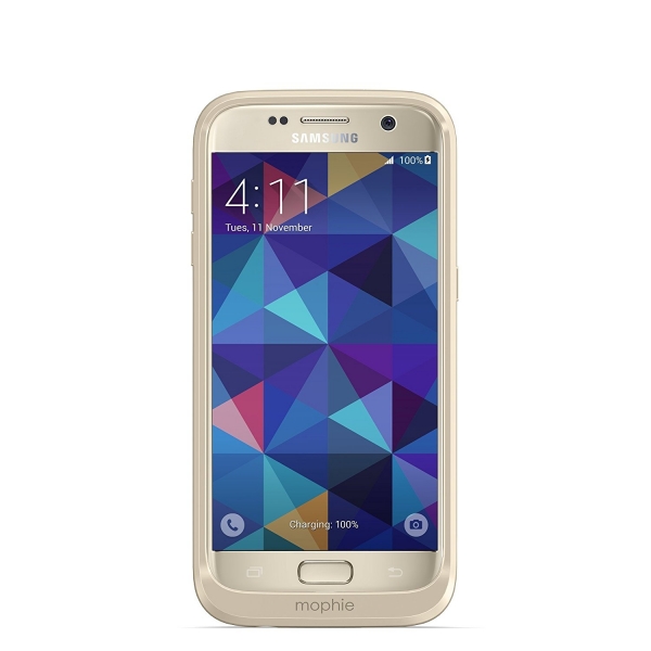 Mophie Samsung Galaxy S7 Kablosuz Bataryal Klf-Gold