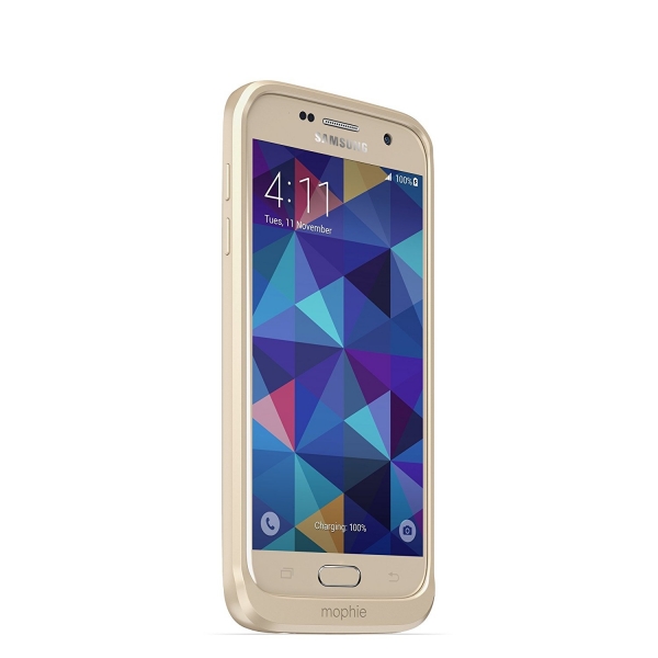 Mophie Samsung Galaxy S7 Kablosuz Bataryal Klf-Gold