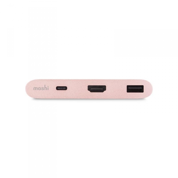 Moshi USB-C oklu Adaptr (Pembe Altn)