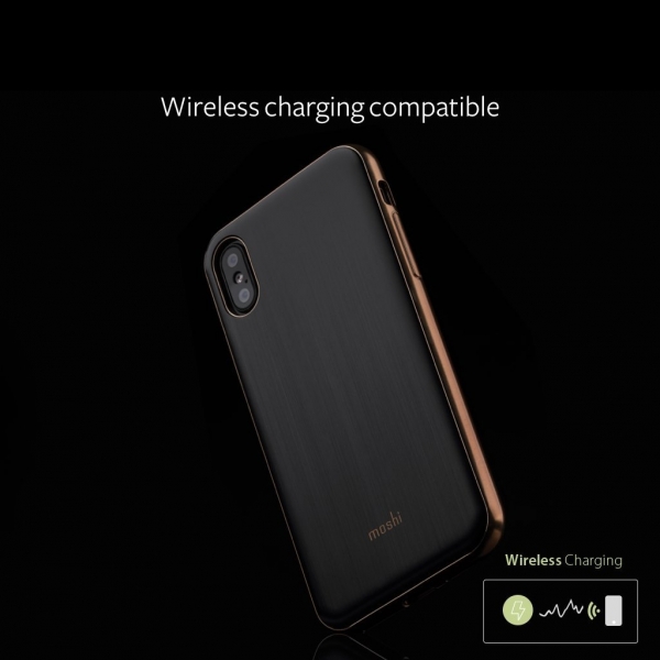 Moshi iPhone X iGlaze Stylish Klf (MIL-STD-810G)-Black