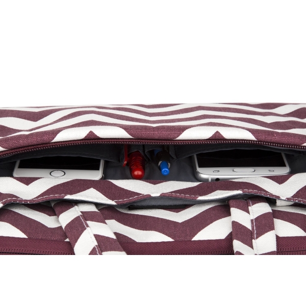Mosiso MacBook 11 in Chevron Style Fabric Sleeve anta-Wine Red