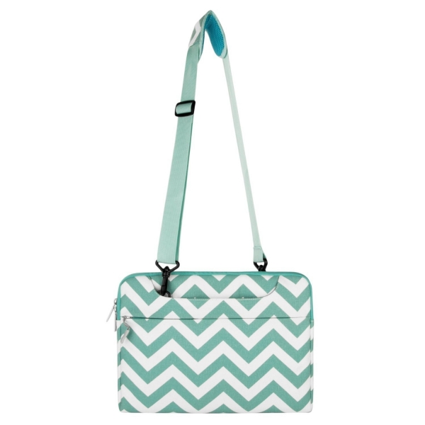 Mosiso MacBook 12 in Chevron Style Fabric Sleeve anta-Hot Blue