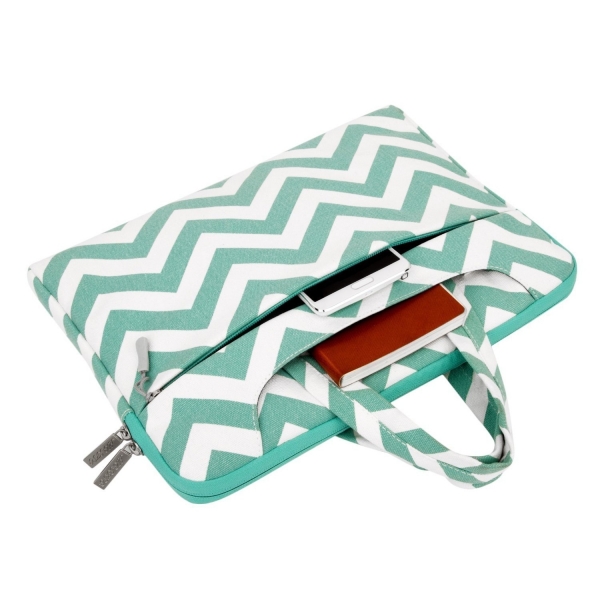 Mosiso MacBook 12 in Chevron Style Fabric Sleeve anta-Hot Blue