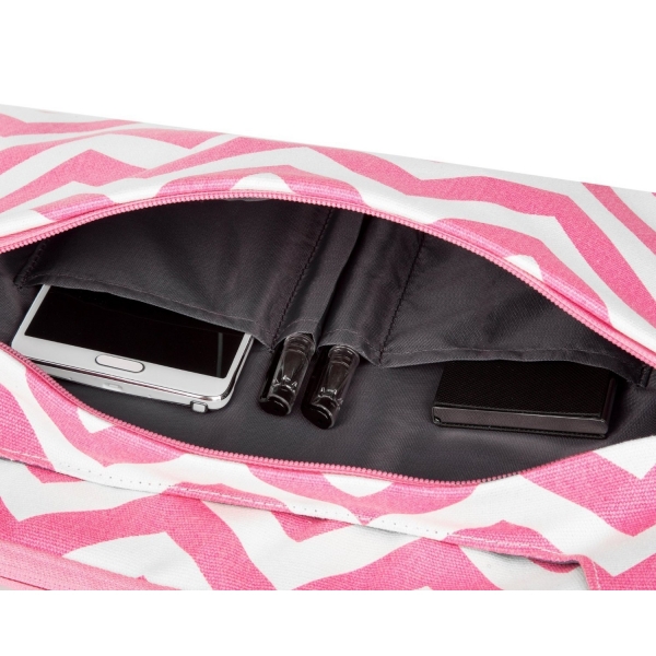 Mosiso MacBook 12 in Chevron Style Fabric Sleeve anta-Rose Red