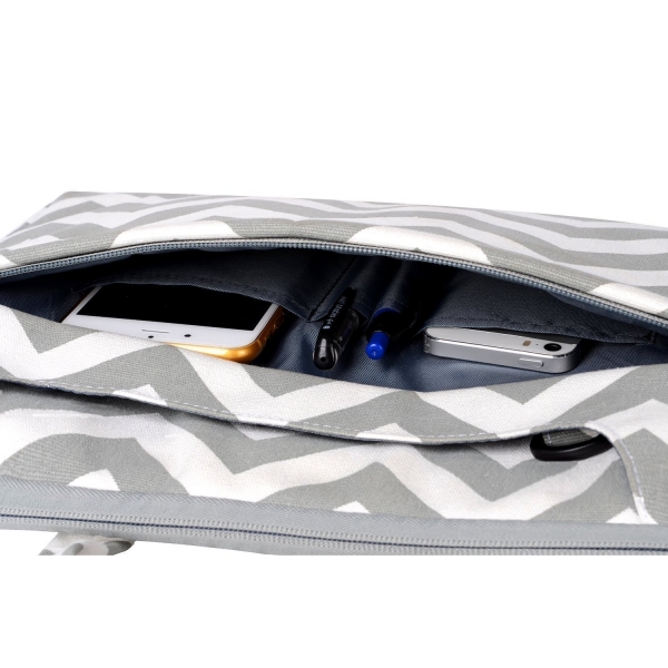 Mosiso MacBook 13 in Chevron Style Fabric Sleeve anta-Grey