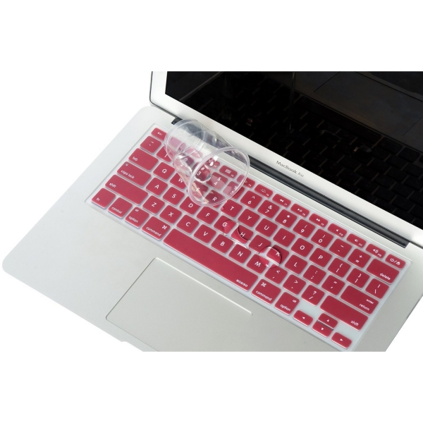Mosiso MacBook Air 11 inç Keyboard Kapaklı Kılıf-Wine Red