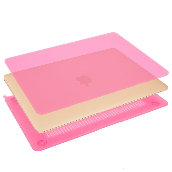 Mosiso Retina Ekranlı Macbook 12 inç Hard Kılıf-Rose Pink