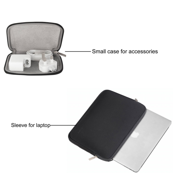 Mosiso Macbook 13 inç Su Geçirmez Çanta-Black