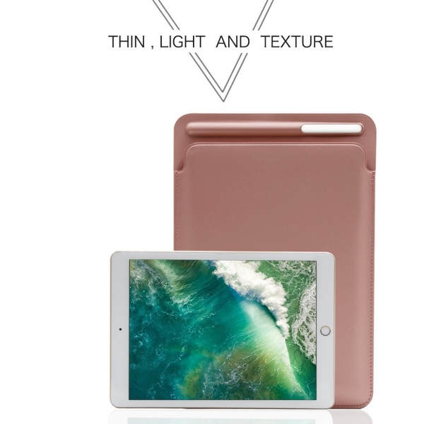 Mosiso Apple iPad Pro Deri Klf (10.5 in)-Rose Gold