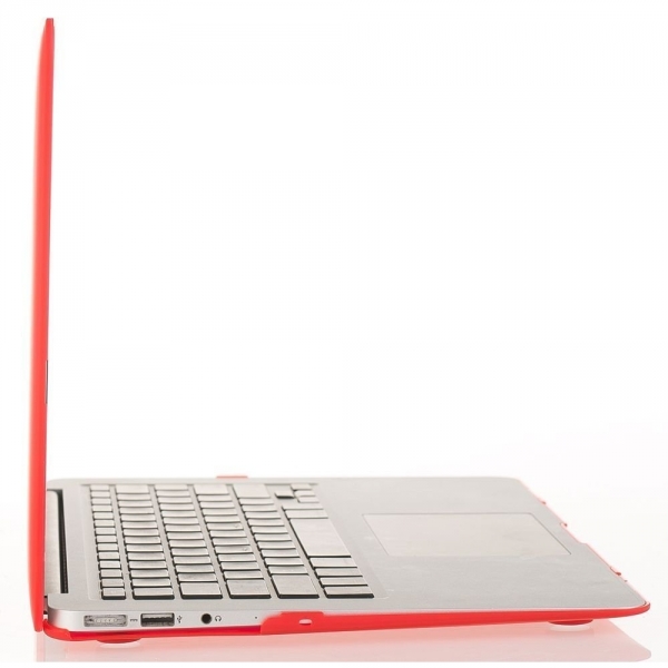 Mosiso MacBook Air 13 in Plastik Sert Kapak Klf-Red