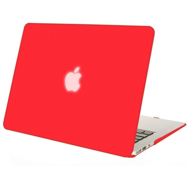 Mosiso MacBook Air 13 in Plastik Sert Kapak Klf-Red
