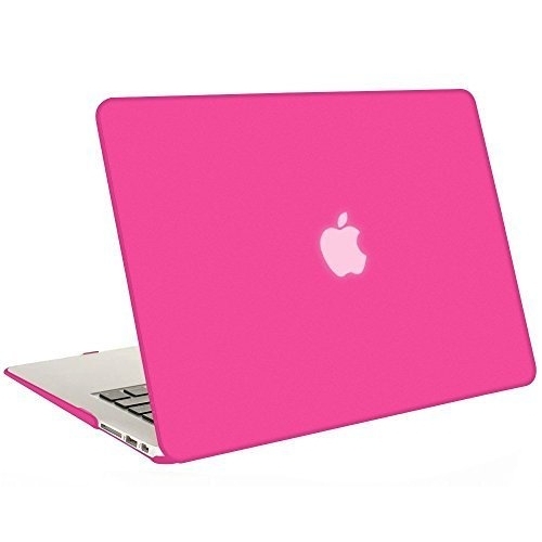 Mosiso MacBook Air 13 in Plastik Sert Kapak Klf-Rose Red